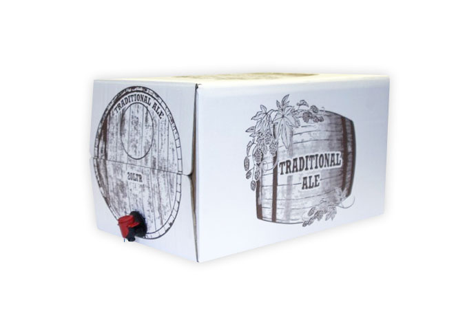 20 litre printed ale box - bag in box